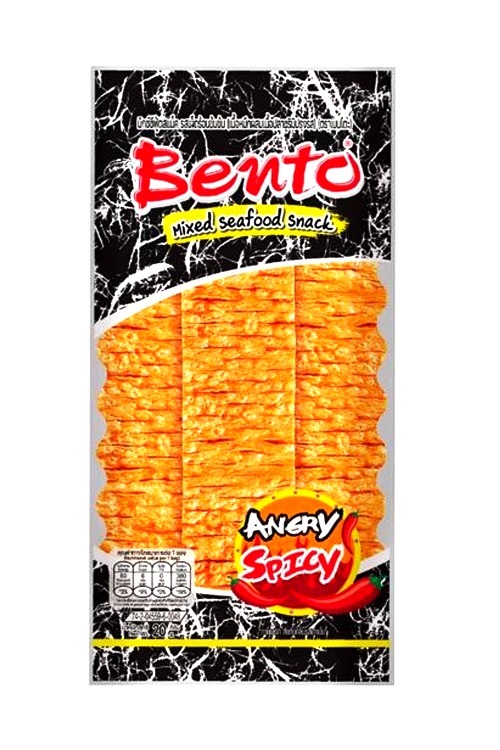 Snack di pesce ultra piccante e speziato - Bento 20g. Snack di pesce ultra piccante e speziato - Bento 20g.